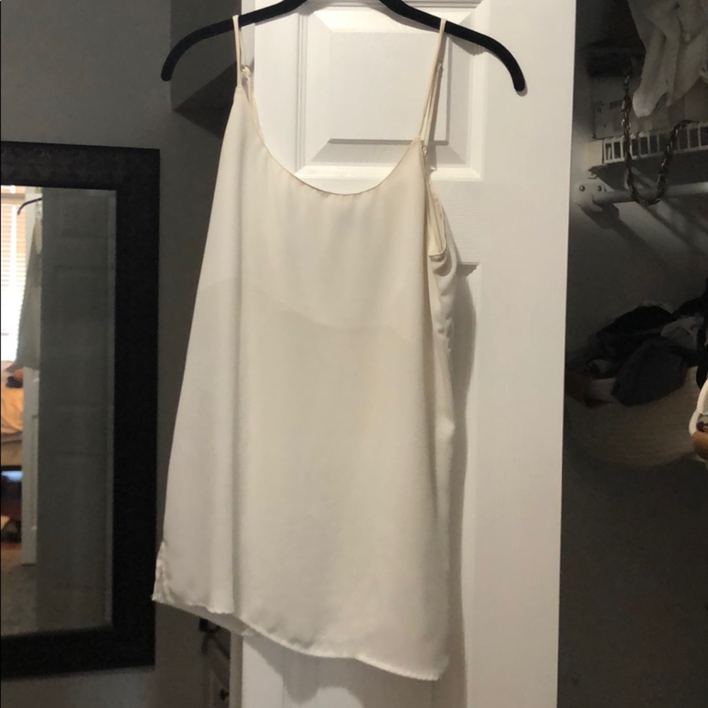 Mumu S white/cream sheer Estella Slip Top